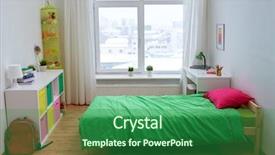  Presentation with interior decorating home - Slides consisting of fuchsia - interior home and furnishing concept background and a ocean colored foreground