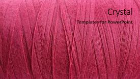  Presentation with thread - Cool new PPT layouts with fuchsia - pink thread bobbin closeup backdrop and a coral colored foreground