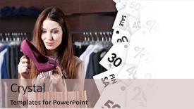  Presentation with converse shoes - Amazing PPT theme having fuchsia shoes at shopping center backdrop and a coral colored foreground