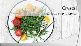  Presentation with silver metal red - Slide deck with fucoidans dietary fiber and calcium background and a white colored foreground