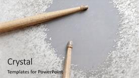  Presentation with drum - Amazing slides having fudion band - drum sticks prepared for playing backdrop and a  colored foreground