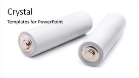  Presentation with fuel cell - Amazing PPT layouts having fuel cell geneation - pair of aa size batteries backdrop and a white colored foreground