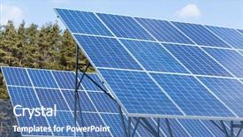  Presentation with solar - PPT layouts featuring fuel cell geneation - solar enegy station plant background and a teal colored foreground