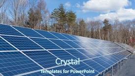  Presentation with solar drying - Slide deck having fuel cell geneation - solar panel and sky background and a  colored foreground