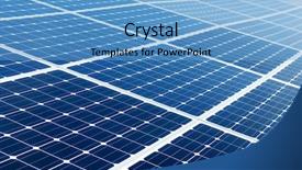  Presentation with solar energhy - PPT theme consisting of fuel cell geneation - solar panel background and a teal colored foreground