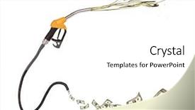  Presentation with splashing - Colorful PPT theme enhanced with fuel economy - concept of dollar banknotes backdrop and a white colored foreground