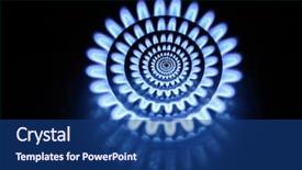  Presentation with gas - Colorful slides enhanced with fuel efficiency - abstract gas burners backdrop and a ocean colored foreground