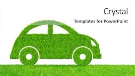  Presentation with solar car eco friendly - Presentation featuring fuel efficient vechiles - eco car on white background background and a white colored foreground