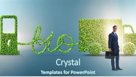  Presentation with vehicles - Colorful PPT theme enhanced with fuel efficient vechiles - man in ecofuel concept backdrop and a ocean colored foreground