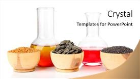 Presentation with beakers - Cool new presentation theme with fuel from rape seeds oil backdrop and a white colored foreground