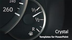  Presentation with fuel - Presentation theme featuring fuel indicator of a car background and a dark gray colored foreground