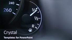  Presentation with fuel - Colorful presentation theme enhanced with fuel indicator of a car going down backdrop and a wine colored foreground