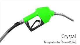  Presentation with fuel - Presentation design having fuel nozzle isolated on white background and a white colored foreground