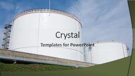  Presentation with fuel tank - Slides with fuel oil tanks in territory background and a sky blue colored foreground