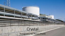  Presentation with fuel oil - Colorful theme enhanced with fuel oil tanks in territory backdrop and a light gray colored foreground