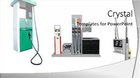  Presentation with petrol station - Colorful slide set enhanced with image of petrol stations backdrop and a white colored foreground