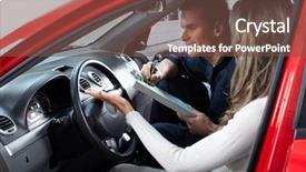  Presentation with auto repair - Theme having fuel stations safety - handsome mechanic working in auto background and a tawny brown colored foreground