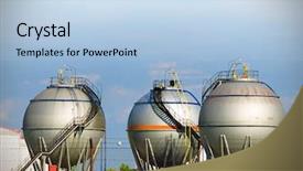  Presentation with fuel storage - Amazing theme having fuel tank in the refinery backdrop and a light blue colored foreground