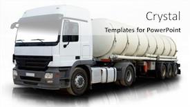  Presentation with fuel tanker truck - Theme featuring fuel-tanker-truck background and a white colored foreground