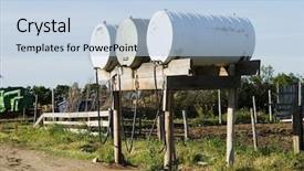  Presentation with fuel - Slides featuring fuel tanks on a prairie background and a light blue colored foreground