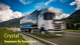  Presentation with fuel - Beautiful presentation featuring fuel-truck-rushes-down backdrop and a tawny brown colored foreground