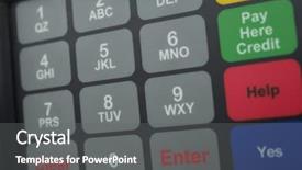  Presentation with pump - Beautiful presentation theme featuring fueling station - close-up of petrol pump machine backdrop and a gray colored foreground