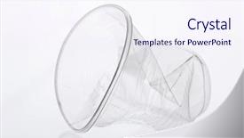  Presentation with plastic waste - Beautiful presentation theme featuring fuels plastic waste - empty disposable cup backdrop and a sky blue colored foreground