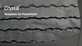  Presentation with tyre - Beautiful PPT theme featuring fuels plastic waste - rubber tyre pattern backdrop and a gray colored foreground