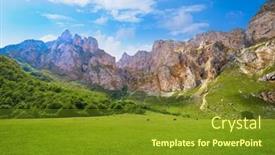 Presentation with mountains - Audience pleasing slide deck consisting of fuente-de-mountains-in-camaleno backdrop and a tawny brown colored foreground