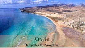  Presentation with wind surfing - Slide deck having fuerteventura-sea-sceney-aerial-drone background and a  colored foreground