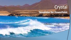  Presentation with viejo - Beautiful PPT layouts featuring fuetevemtura - best beaches viejo rey backdrop and a tawny brown colored foreground