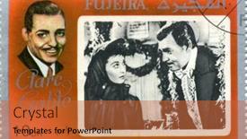  Presentation with actor - Beautiful slides featuring fujeira-circa-1972-stamp-printed backdrop and a  colored foreground