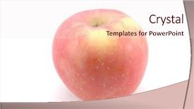  Presentation with fresh water splash green apple isolated white - Cool new presentation design with fuji apple in isolated white backdrop and a  colored foreground