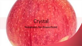  Presentation with apple computers - Theme with fuji apple isolated on white background and a  colored foreground