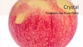  Presentation with apple - Slide set consisting of fuji apple isolated on white background and a  colored foreground