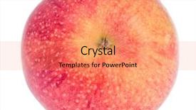  Presentation with fuji volcano - Colorful slide deck enhanced with fuji apple isolated on white backdrop and a  colored foreground