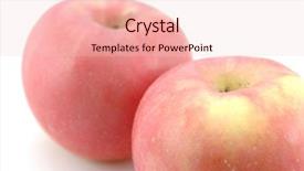  Presentation with fresh water splash green apple isolated white - PPT layouts featuring fuji apples in isolated white background and a  colored foreground