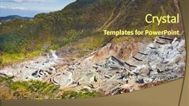  Presentation with hot springs - Beautiful presentation featuring fuji food - owakudani valley volcanic valley backdrop and a tawny brown colored foreground