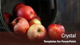  Presentation with rustic wood - Audience pleasing presentation consisting of fuji food - rustic barrel full of red backdrop and a  colored foreground