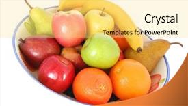  Presentation with spoilage fruit and vagetable - Audience pleasing slide set consisting of fuji food - take your pick a fruit backdrop and a  colored foreground