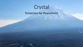  Presentation with lake - Audience pleasing presentation theme consisting of fuji fujisan from yamanaka lake backdrop and a light blue colored foreground