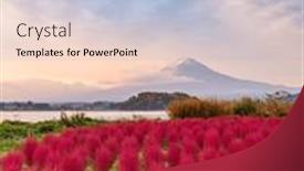  Presentation with japan - Presentation consisting of fuji-mountain-japan-with-kokia background and a light blue colored foreground