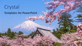  Presentation with japan - Audience pleasing slides consisting of fujinomiya-shizuoka-japan-with-mt backdrop and a light blue colored foreground