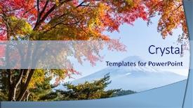 Presentation with mount fuji - Colorful slide deck enhanced with fujisan in autumn backdrop and a sky blue colored foreground