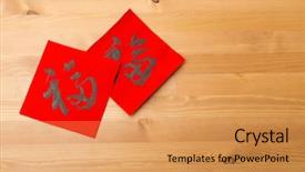 Presentation with chinese new year - Amazing presentation having fuk - chinese new year calligraphy word backdrop and a  colored foreground