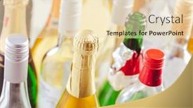  Presentation with alcohol abuse - Theme consisting of full-and-empty-bottles background and a lemonade colored foreground