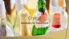  Presentation with alcohol abuse - Theme featuring full-and-empty-bottles background and a lemonade colored foreground