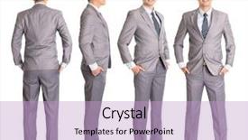  Presentation with body - PPT theme with full body asian businessman background and a light blue colored foreground