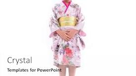  Presentation with body - Slide set featuring full-body-asian-little-girl background and a white colored foreground