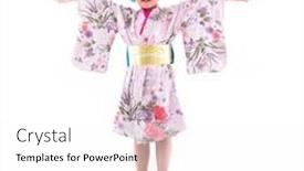  Presentation with welcome - Audience pleasing slide deck consisting of full-body-asian-little-girl backdrop and a white colored foreground